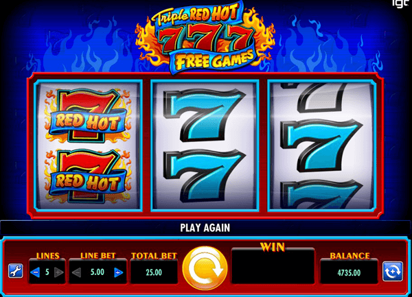 Triple Red Hot 777  Slot Game