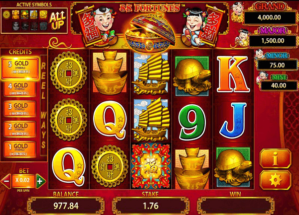 Slots chinois 88 fortunes slot machine