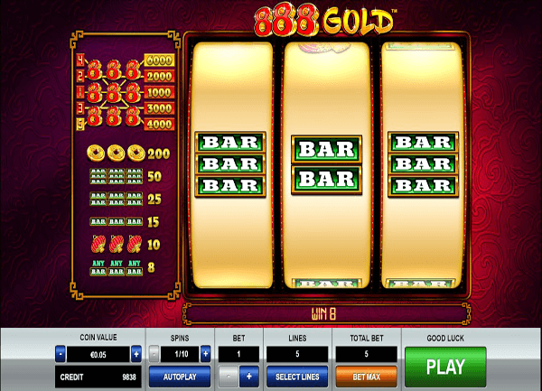 888 Gold  Slot Machine