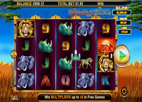Stellar Jackpots with Serengeti Lions is  Slot Game